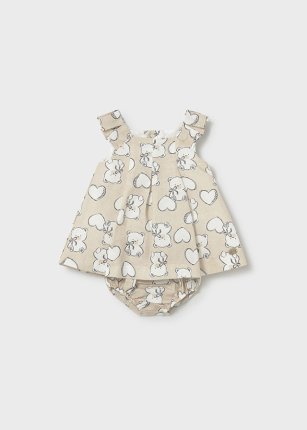 Vestito lino stampato Grano 0-24 mesi | Mayoral