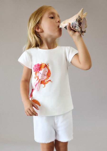 Short sarga basico Bianco 2-9 anni | Mayoral