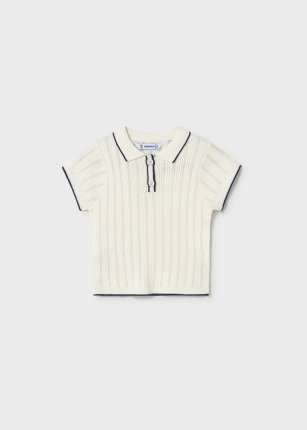 Polo m/c tricot Ecrù 6-36 mesi | Mayoral