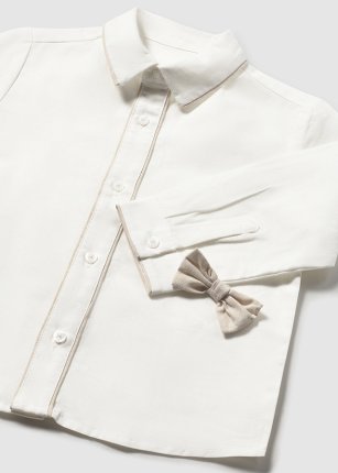 Camicia m/l elegante papillon Panna 6-36 mesi | Mayoral