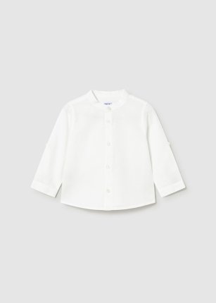 Camicia m/l lino collo corean Bianco 6-36 mesi | Mayoral