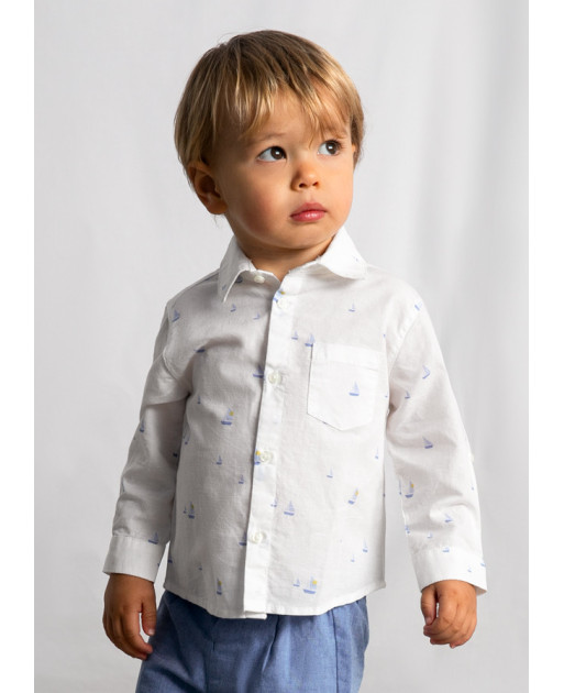 Camicia m/l lino              - Mayoral