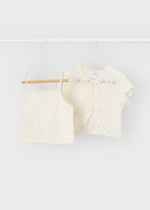 Maglietta m/c 2 pezzi crochet Cecio 2-9 anni | Mayoral