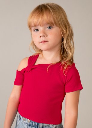 Maglietta m/c asimmettrica Cachi 2-9 anni | Mayoral