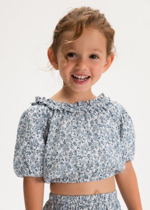 Top dobby stampa Celeste 2-9 anni | Mayoral