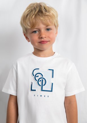 Maglietta m/c embossed Bianco 2-9 anni | Mayoral