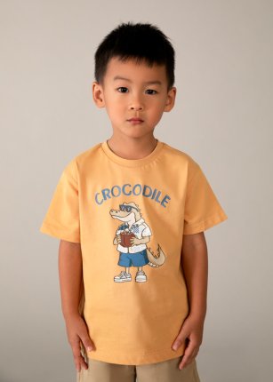 Maglietta m/c "crocodile" peach 2-9 anni | Mayoral