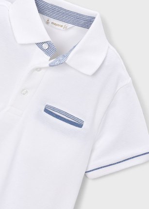 Polo m/c suiting Bianco 2-9 anni | Mayoral