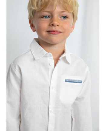 Camicia m/l lino elegante     - Mayoral