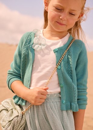 Coprispalla maglia strutturat Menta 2-9 anni | Mayoral
