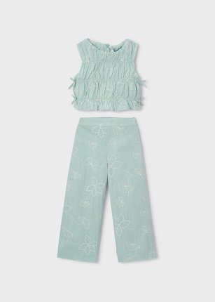 Comp. pantalone lungo ricamo Lago 2-9 anni | Mayoral