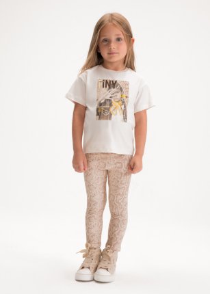 Comp.leggings stampato Beige 2-9 anni | Mayoral