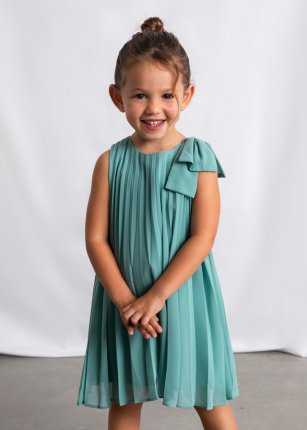 Vestito plissettato Menta 2-9 anni | Mayoral
