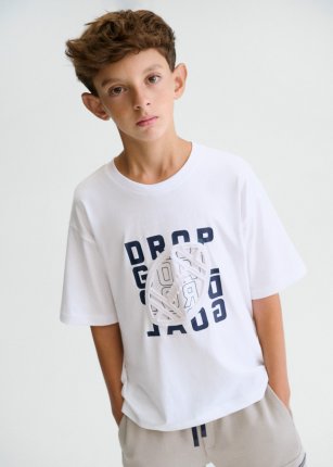 Maglietta m/c embossed Bianco 8-18 anni | Mayoral