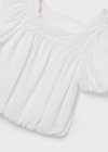 Blusa chiffon Ecrù 8-18 anni | Mayoral
