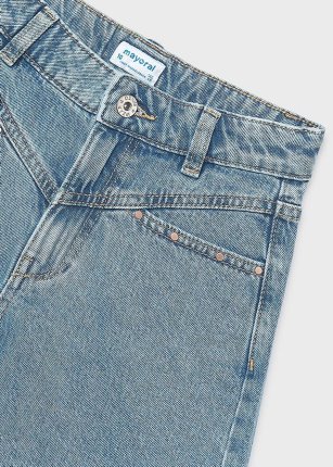 Pantalone corto jeans borchie lavaggio mezzo | Mayoral