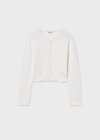 Cardigan tricot cinte Bianc Osso 8-18 anni | Mayoral