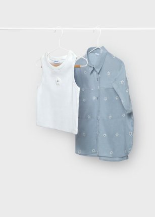 Blusa 2 pezzi Celeste 8-18 anni | Mayoral