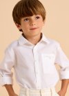 Camicia manica lunga lino bambino