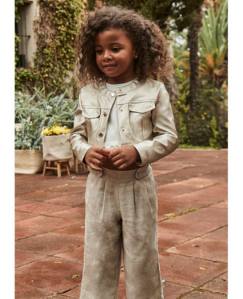 Pantalone lungo lino bambina