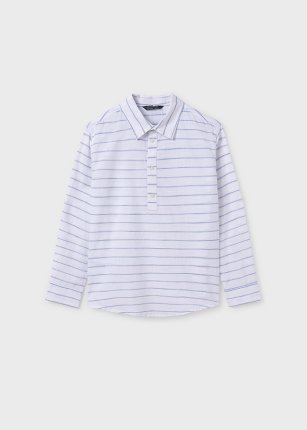Camicia modello polo manica lunga  ragazzo
