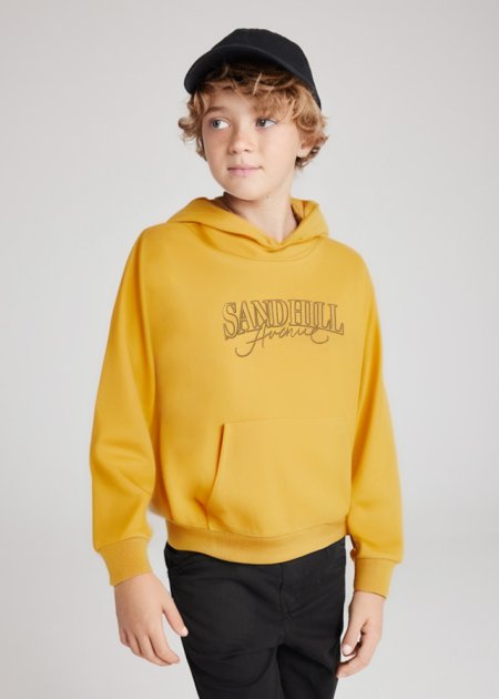 Felpa cappuccio ricamo ragazzo