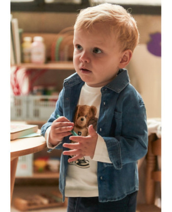 Camicia denim neonato