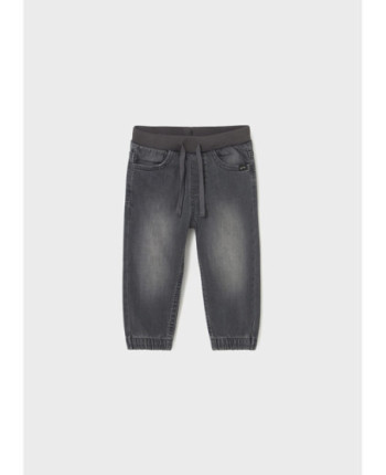 Pantalone lungo jeans jogger neonato