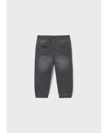 Pantalone lungo jeans jogger neonato