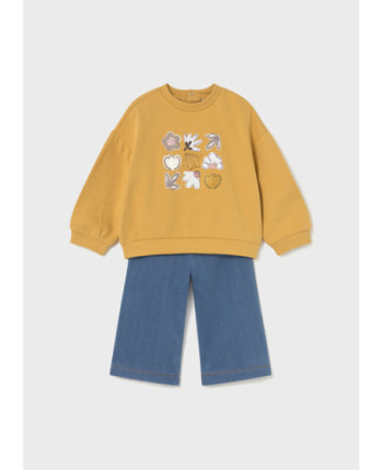 Completo pantalone e maglione neonata