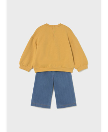 Completo pantalone e maglione neonata
