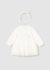 Vestito cerimonia tulle ricamato neonata