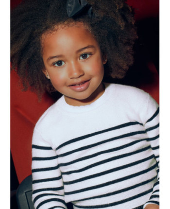 Maglione tricot righe bambina