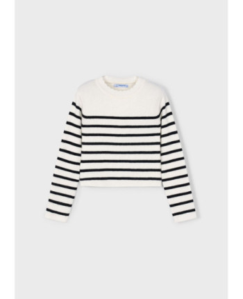 Maglione tricot righe bambina