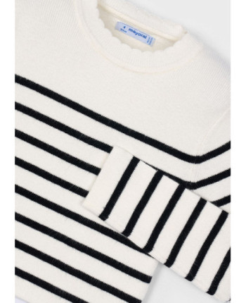 Maglione tricot righe bambina