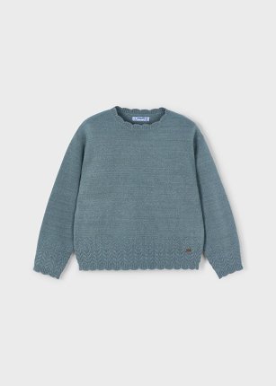 Maglione tinta unita bambina