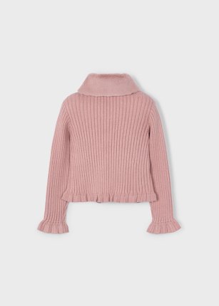 Cardigan colletto pellicciotto bambina