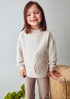 Completo leggings e felpa ricamo bambina